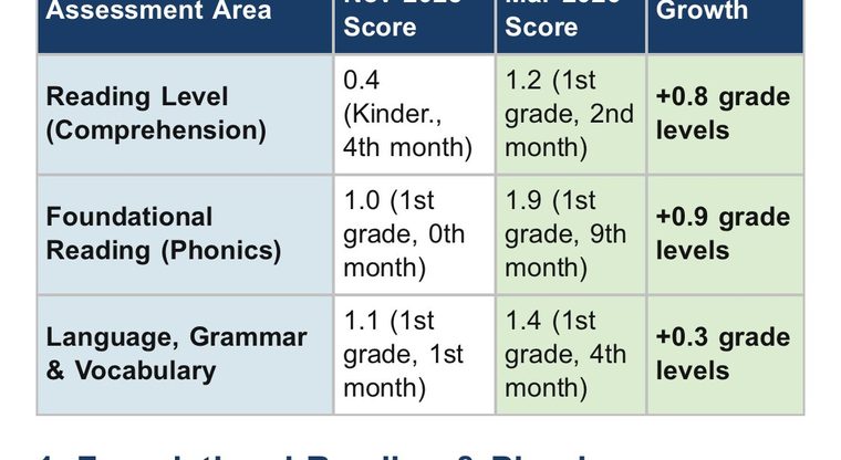 Aarohi's progress report summary