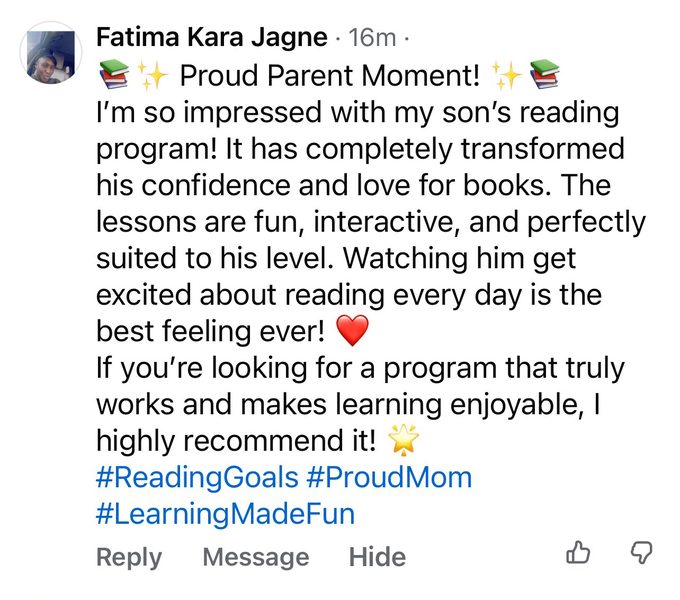 Facebook review from a parent